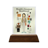 World's Greatest Bestfriend Colored Glass Plaque